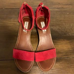 Steve Madden red sandals 8.5